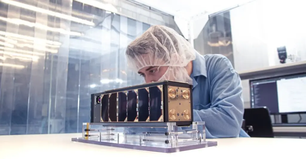 Kuva Spacen ensimmäisen sukupolven satelliitti.