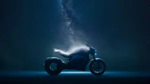 Vergen sähkömoottoripyörä studiossa